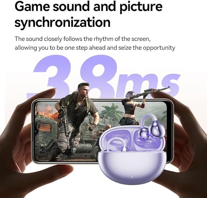 2026 New Bone Conduction Non-Ear Bluetooth Earphones, Clip-on Style, Digital Display, Long Battery Life, M91 Earphones, Compatible with Huawei